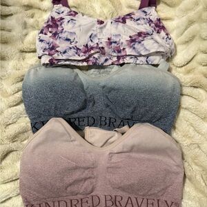 Kindred Bravely Floral, Gray, and Pink Bras